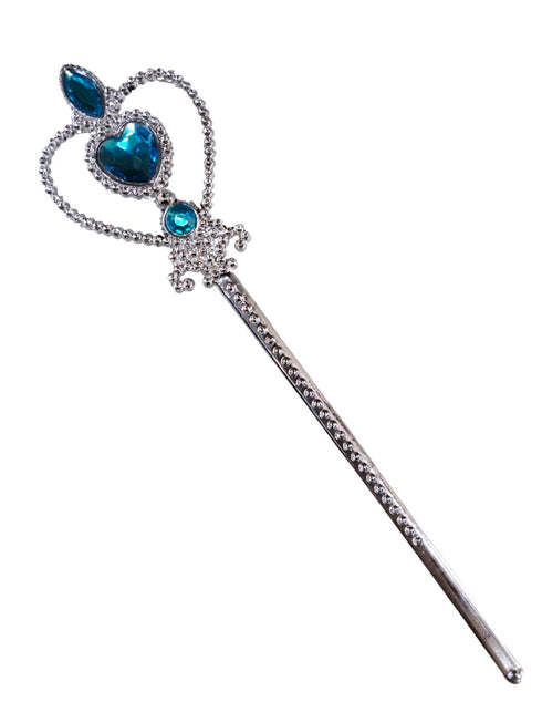 BookMyCostume Complete Queen Accessory Set for Girls – Includes Blue Tiara, Magic Wand, Blonde Braid Hair Clip & Gloves | Fancy Dress, Costume Party, Role Play, Birthday Gift, Fairy Tale Princess Set